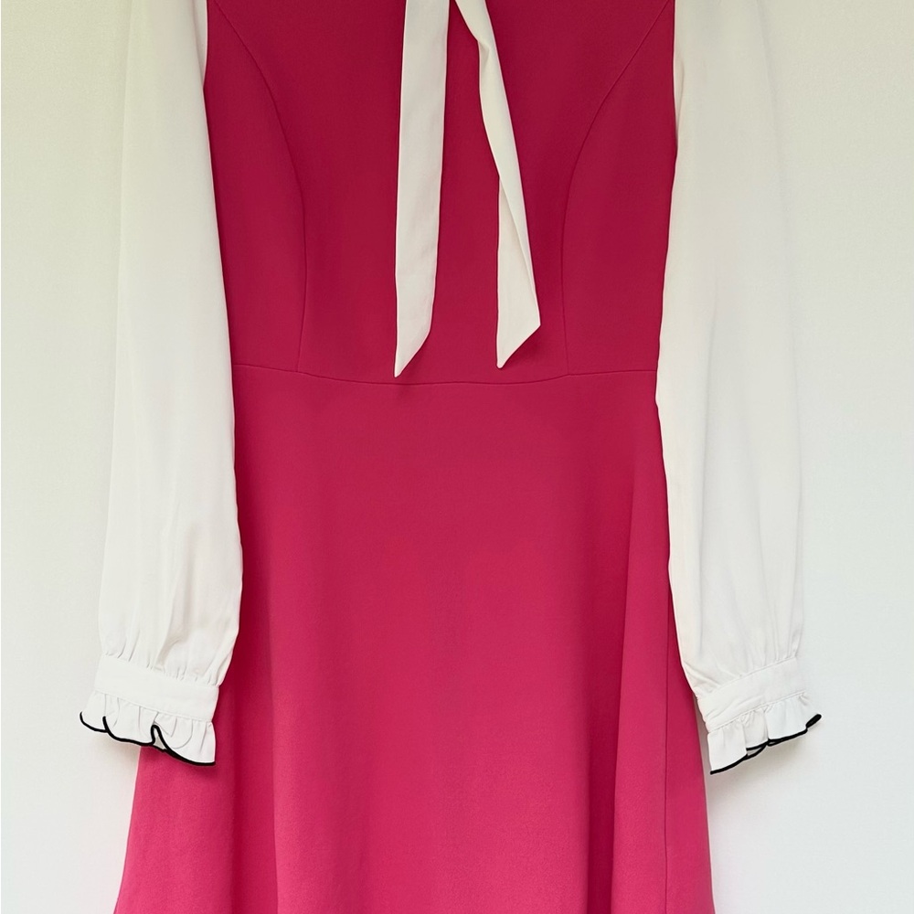 Allegra K Pink and White‎ Long Sleeve Dress - Picture 5 of 8